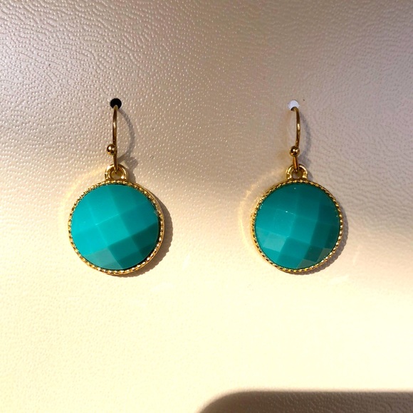 Teal Faceted Earrings 5/$25 - Picture 2 of 8